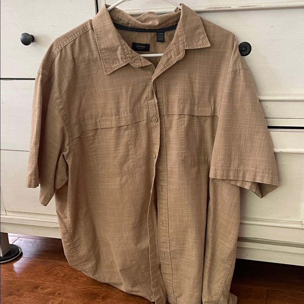 Arrow Light Brown Short Sleeve Shirt